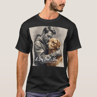 T-shirt L'amour d'un chien papa ne connaît pas de frontièr