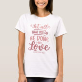 T-shirt L'amour en action - Citation chrétienne (Devant)