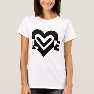 T-shirt L'amour en noir