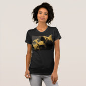 T-shirt L'amour entre un chat et une fleur (Devant entier)