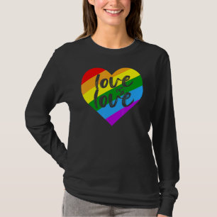 T-shirt L'amour est amour coeur arc-en-ciel Lgbt Égalité F