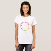 T-shirt L'amour est amour est cercle d'arc-en-ciel d'amour (Devant entier)