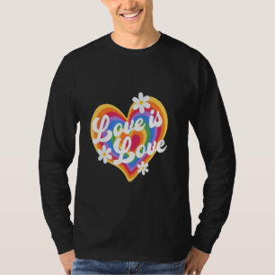 T-shirt L'Amour Est Amour Lgbt Coeur Lgbt Soutien Adulte E