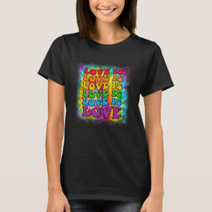 T-shirt L'Amour Est Amour Lgbtq Pride Mois Rainbow Tie Dye