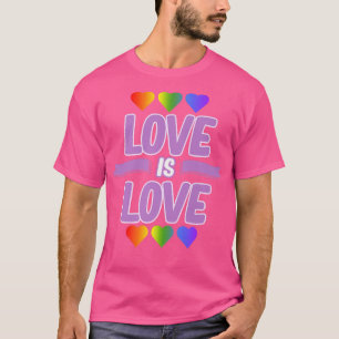T-shirt L'amour est amour Rainbow Gay LGBTQ Pride Mois Sou