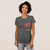 T-shirt L'amour est comme le vent Arbre des Coeurs Coeurs (Devant entier)