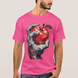 T-shirt L'amour est dans la Squeeze : Pomme rouge inspirée