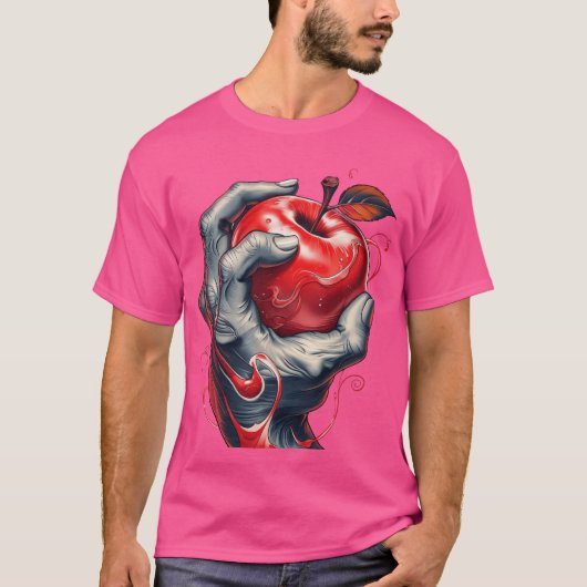 T-shirt L'amour est dans la Squeeze : Pomme rouge inspirée (Devant)