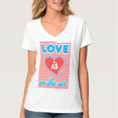 T-shirt L'amour est dans l'air, la typographie, la motivat (Devant)
