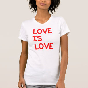 T-shirt L'amour est des justex humains d'égalité de