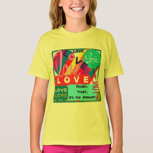 T-shirt L'amour est la réponse Jumble (Devant)