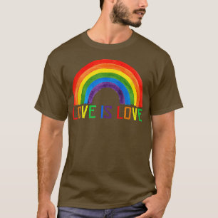 T-shirt L'amour est l'amour arc-en-ciel LGBT gay Lesbian B