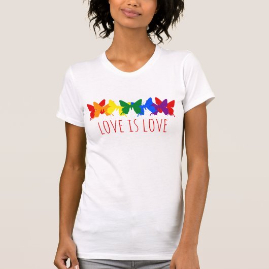 T-shirt L'amour est l'amour papillon (Devant)