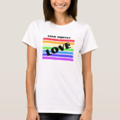 T-shirt L'amour est l'amour Rainbow Stripes (Devant)