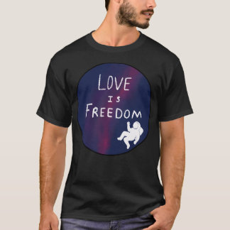 T-shirt L'amour est l'astronaute de la liberté