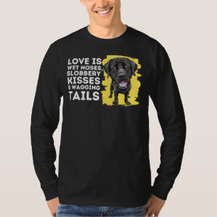 T-shirt L'amour est le nez humide Labrador Retriever Chien