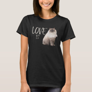 T-shirt L'Amour Est Le Propriétaire Du Chat Ragdoll