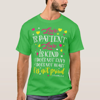T-shirt L'amour est patient L'amour est genre est Bible Ve