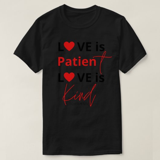 T-shirt L'Amour Est Patient L'Amour Est Type (Design devant)