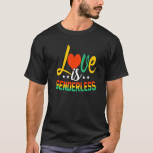 T-shirt L'amour est sans genre Lesbienne Gay Bisexuel Fier