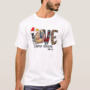 T-shirt L'Amour Est Tombé Luc 2:11 Joyeux Noël, Bébé Jes