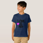 T-shirt L'amour est toute la conception de mots (Devant entier)