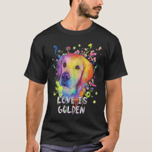 T-shirt L'Amour Est Un Animal Doré Pun Golden Retriever An