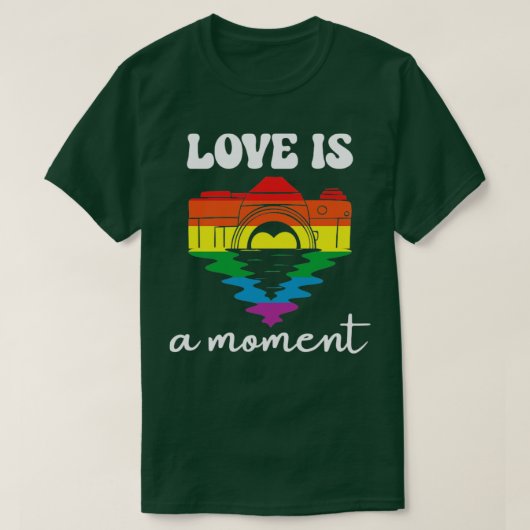 T-shirt L'amour est un moment Camera LGBT (Design devant)
