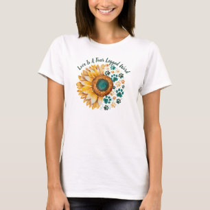 T-shirt L'amour est un mot à quatre pattes, amoureux de ch