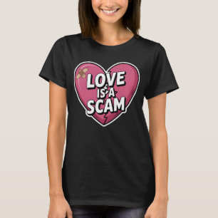 T-shirt L'amour est une arnaque Anti Saint Valentin