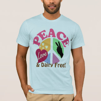 T-shirt L'amour et la laiterie de paix libèrent
