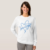 T-shirt L'amour et la lumière Hanoukka (Devant entier)