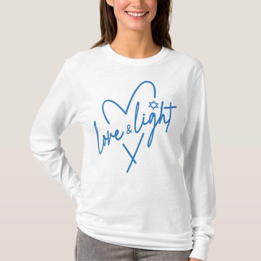 T-shirt L'amour et la lumière Hanoukka (Devant)