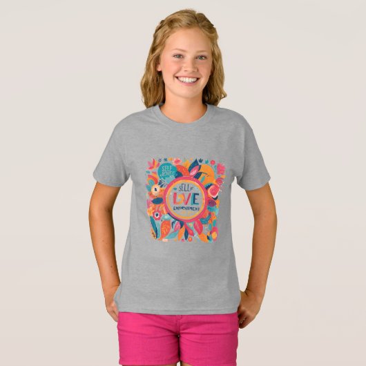T-shirt L'amour et l'autonomisation (Devant entier)