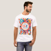 T-shirt L'amour et l'autonomisation (Devant entier)