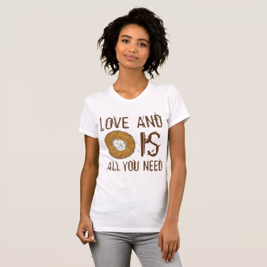 T-shirt L'amour et un Latke, c'est tout ce dont vous avez (Devant entier)