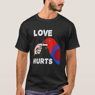 T-shirt L'amour fait mal au perroquet de l'écorce femelle
