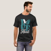 T-shirt L'amour fait mal aux aigles Retro (Devant entier)