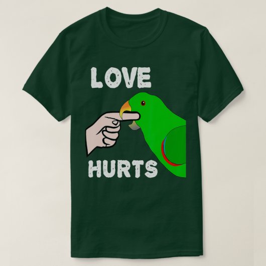 T-shirt L'amour fait mal Eclectus Homme Parrot Valentinex2 (Design devant)