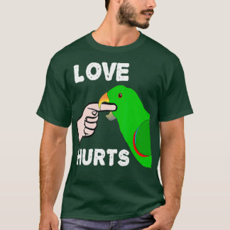 T-shirt L'amour fait mal Eclectus Homme Parrot Valentinex2