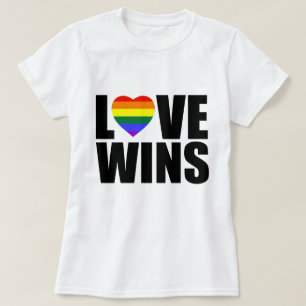 T-SHIRT L'AMOUR GAGNE ! CÉLÉBRER L'ÉGALITÉ DE MARIAGE !