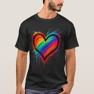 T-shirt L'amour gagne Cœur de graffiti