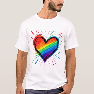 T-shirt L'amour gagne Cœur de graffiti