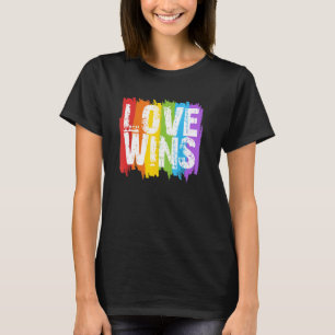 T-shirt L'amour gagne le mois Gay pride LGBT LGBTQ Rainbow