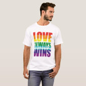 T-shirt L'amour gagne toujours (Devant entier)