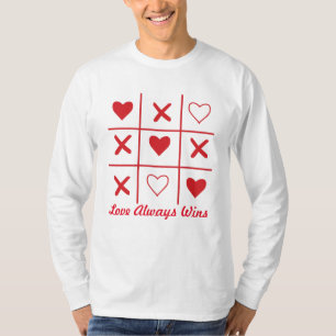 T-shirt L'amour gagne toujours le jour de Valentin
