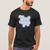 T-shirt L'amour gagne Trans Pride Transgenre Drapeau LGBTQ (Devant)