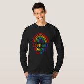 T-shirt L'amour gagnera toujours Pride Rainbow child LGBT (Devant entier)
