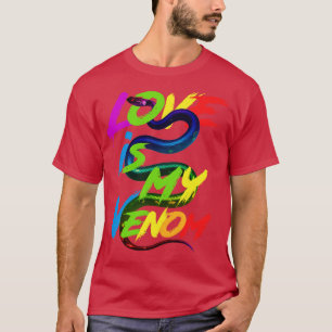 T-shirt L'amour gay pride est mon venin