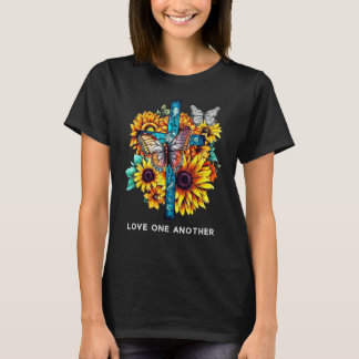 T-shirt L'amour les uns les autres Croix Tournesols Papill